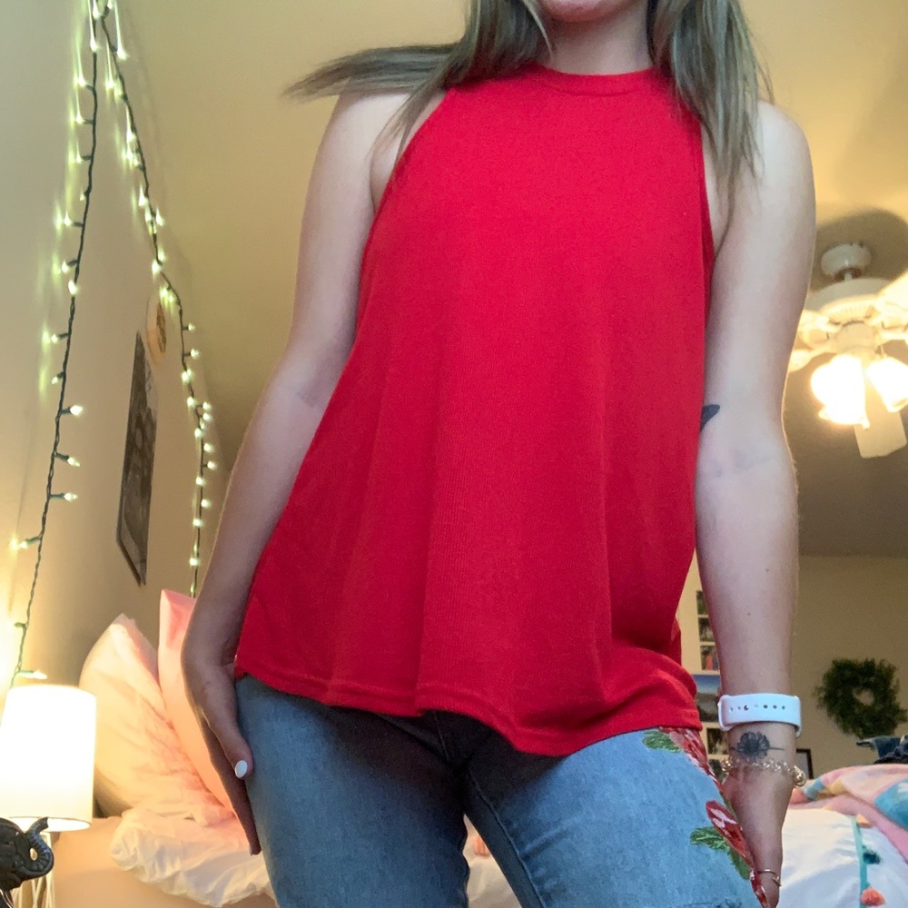 RED RACERBACK TANK